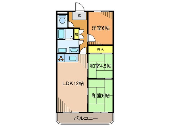 コ－トウィスタリアの物件間取画像